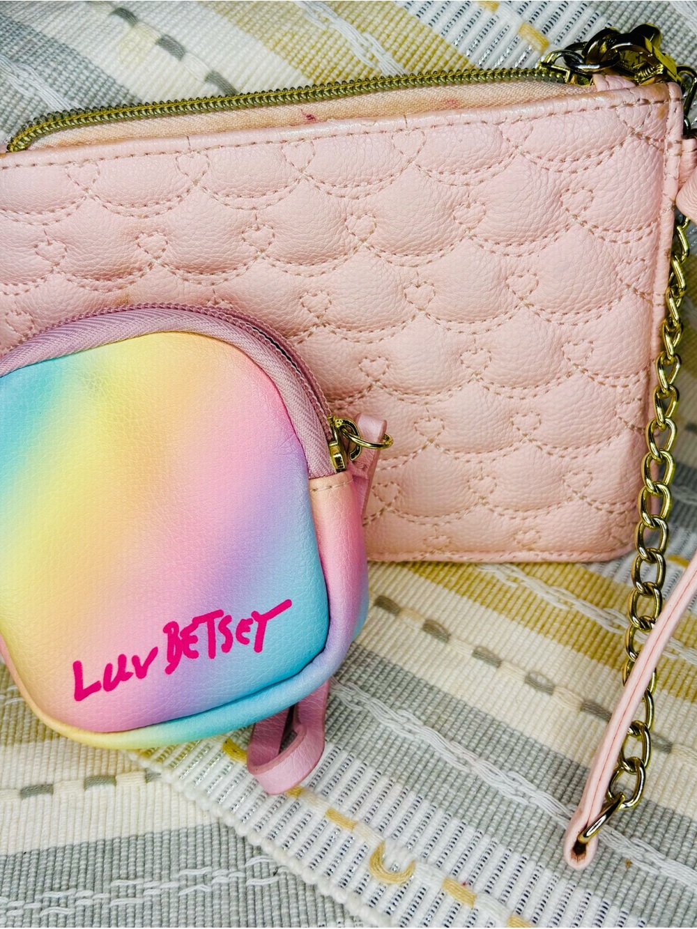 Betsey Wristlet &Rainbow Mini Pouch
